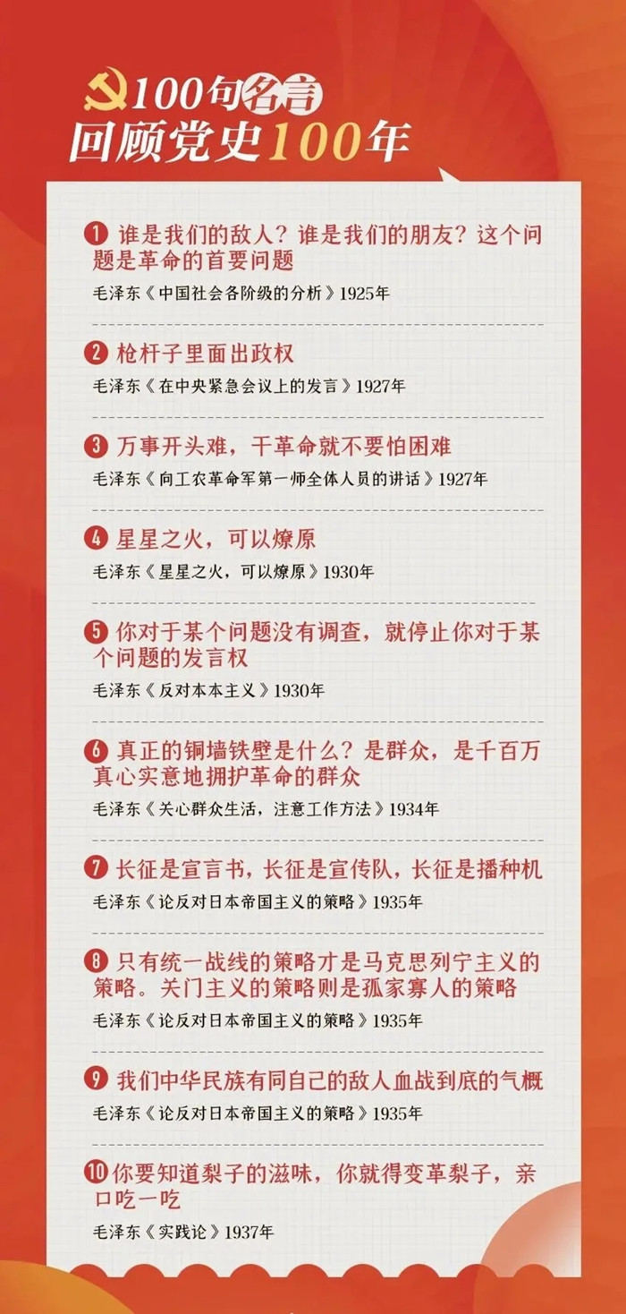 公考用得上！100句名言回顧黨史百年，一起學(xué)習(xí)
